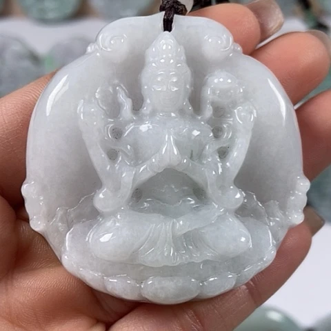 翡翠颈饰未镶嵌观音福利