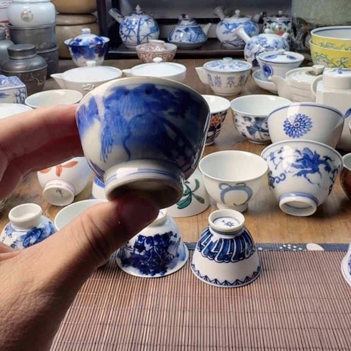 青花瓷器杯子茶具
