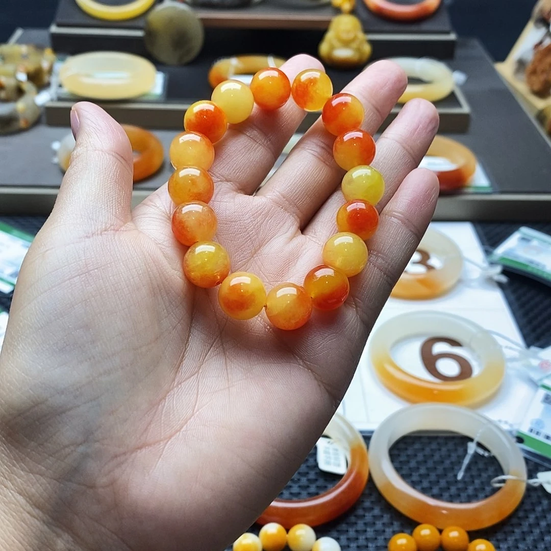 石英质玉（黄龙玉）未镶嵌手镯