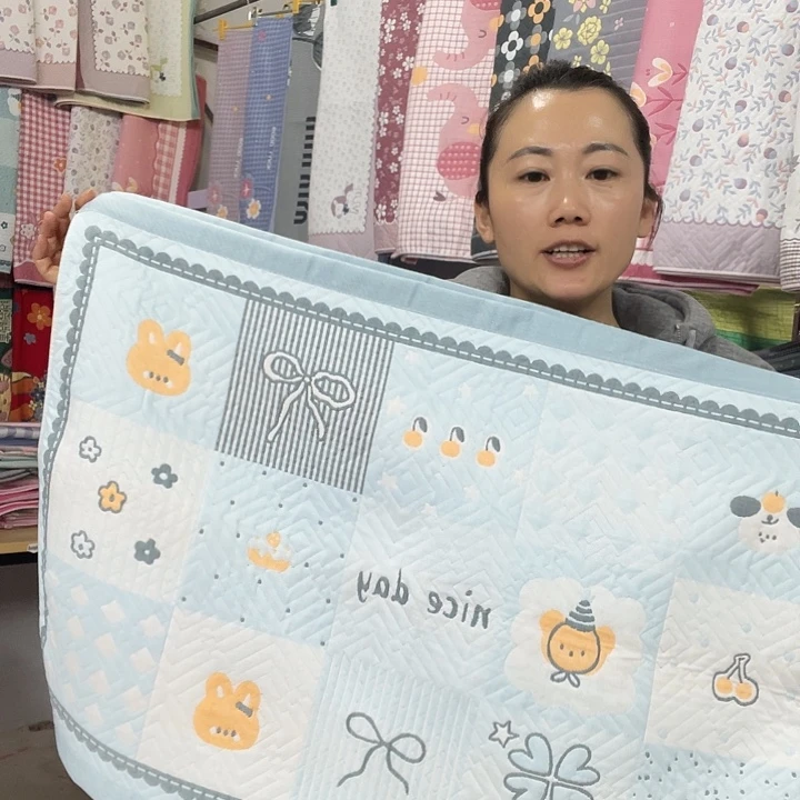 棉特价蓝色百福图