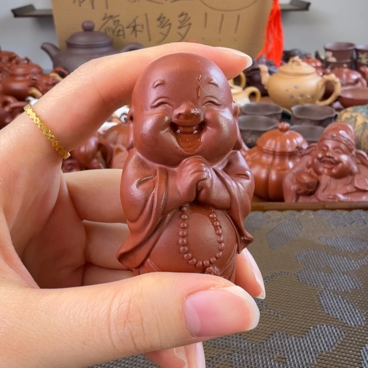 茶壶紫砂朱泥弥勒佛