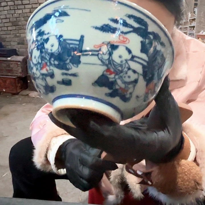 陶摆件景德镇高温老瓷碗50