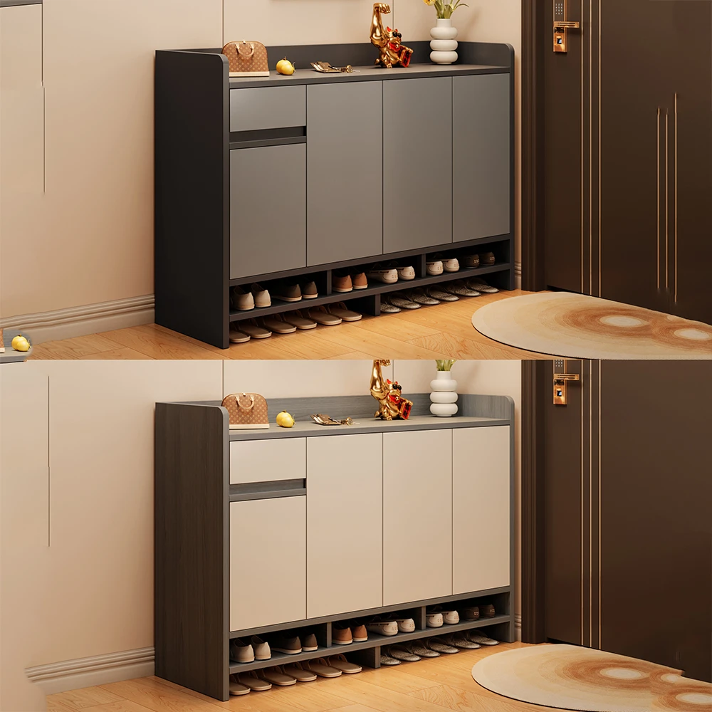 @靠墙鞋柜收纳柜一体 走廊鞋柜家用门口大容量鞋架子2025