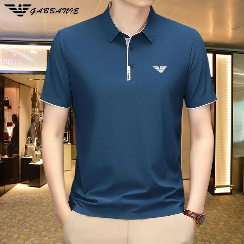 【意大利名牌】GABBANIE夏季新款男士高品质短袖POLO衫时尚翻领T恤