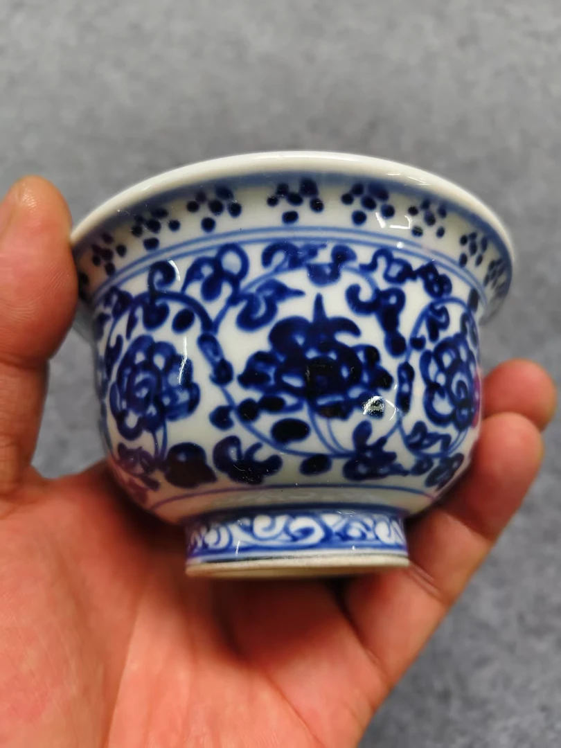 陶瓷青花压手杯666