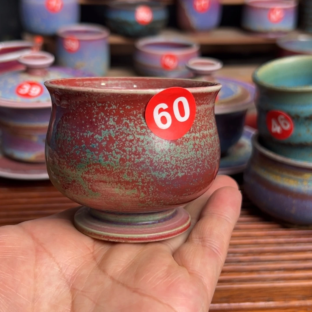 手工制作钧窑茶器