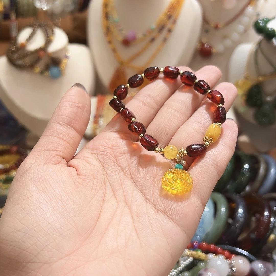 手链琥珀未镶嵌声****话