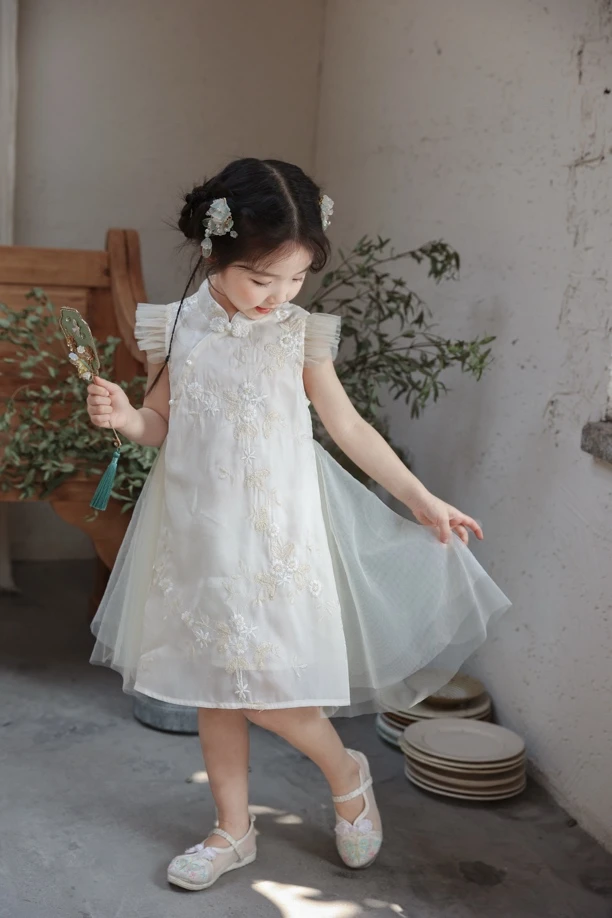 中小童改良国风裙