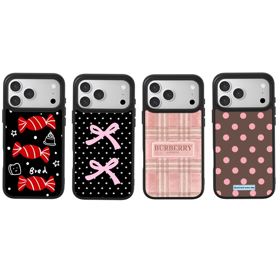 原创神甲超薄黑框星星蝴蝶结适用苹果17promax-12个性磁吸手机壳