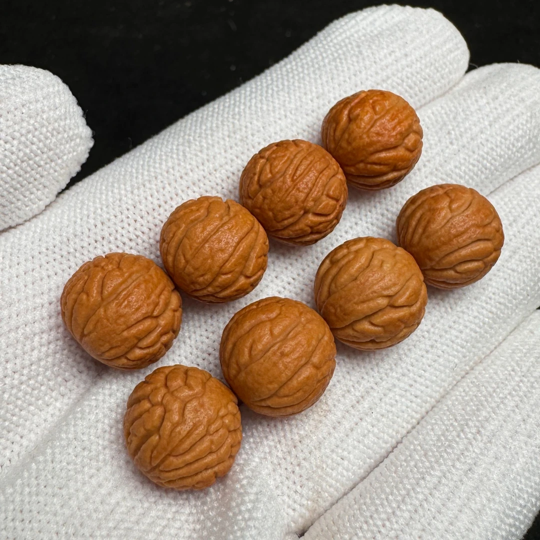 肚12mm左右秦岭龙纹桃核男士手串手持108脖挂光珠佛珠收藏满天星