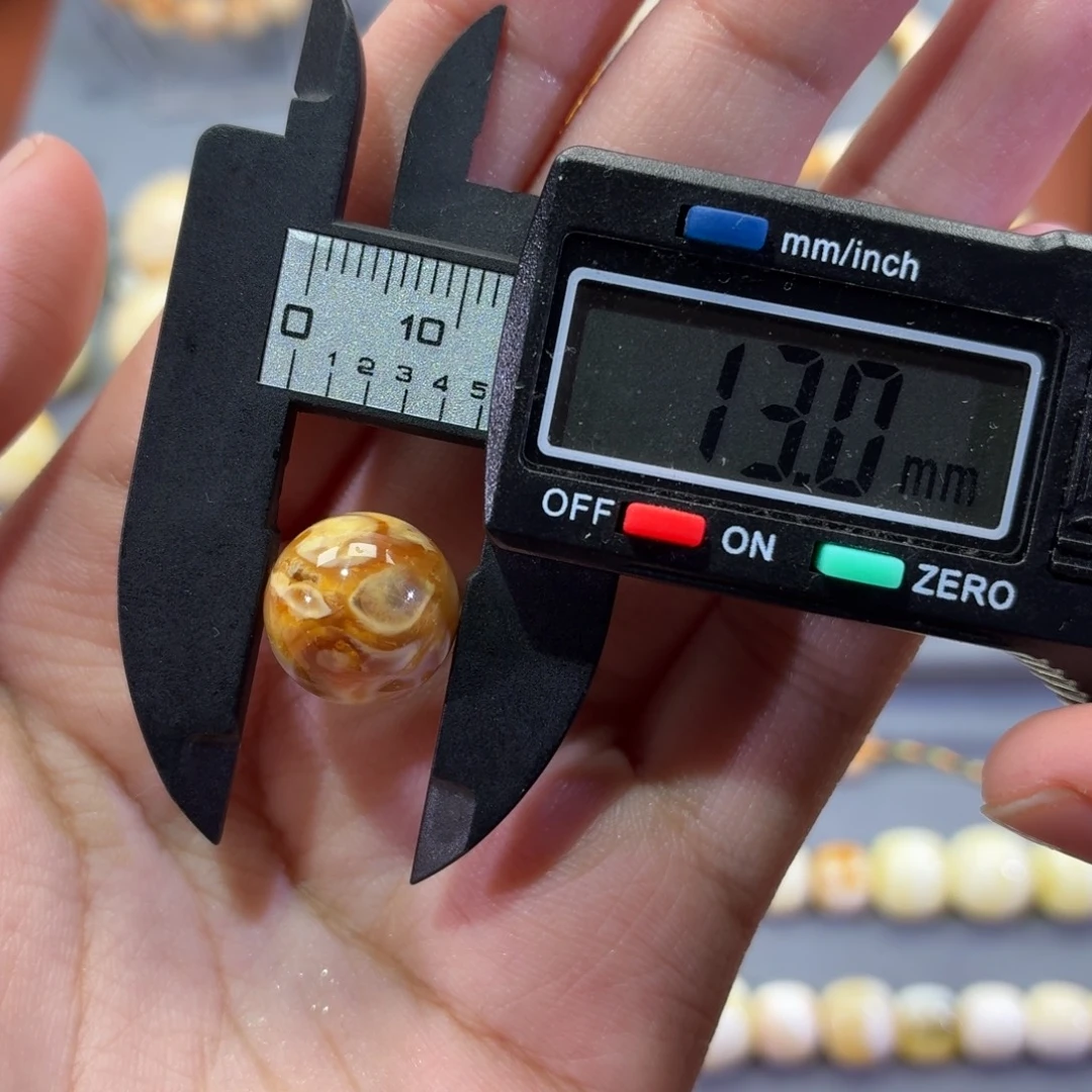 琥珀未镶嵌裸石圆珠