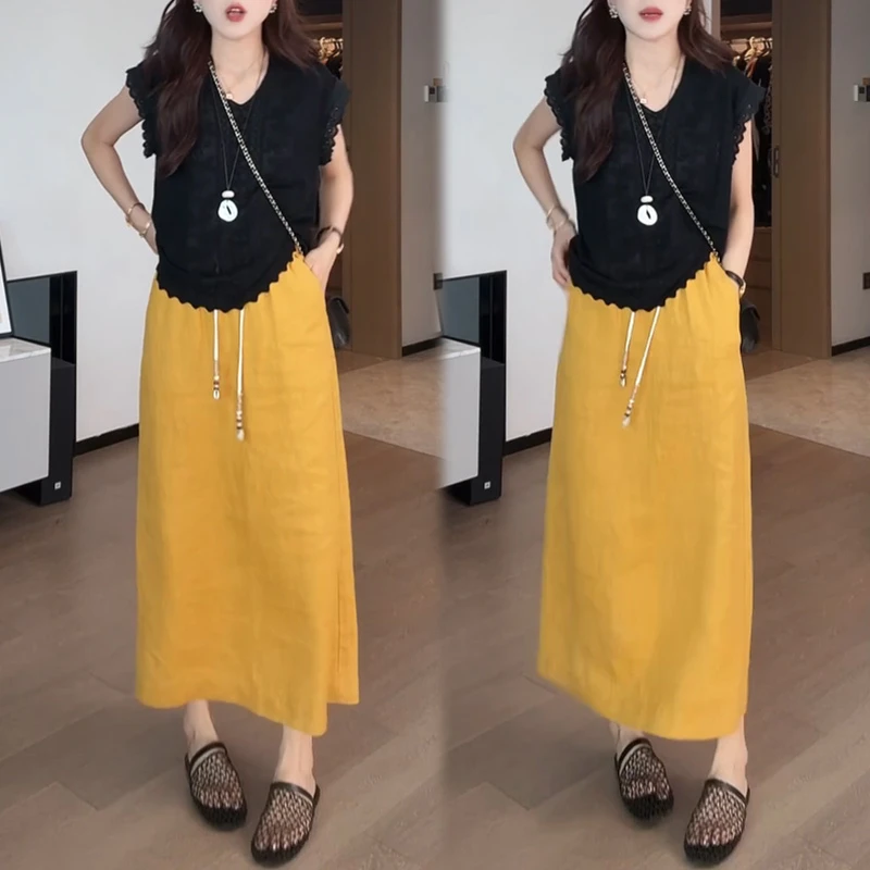 2025夏季新款洋气减龄针织衫女士V领蝴蝶蕾丝拼接时尚飞飞袖上衣