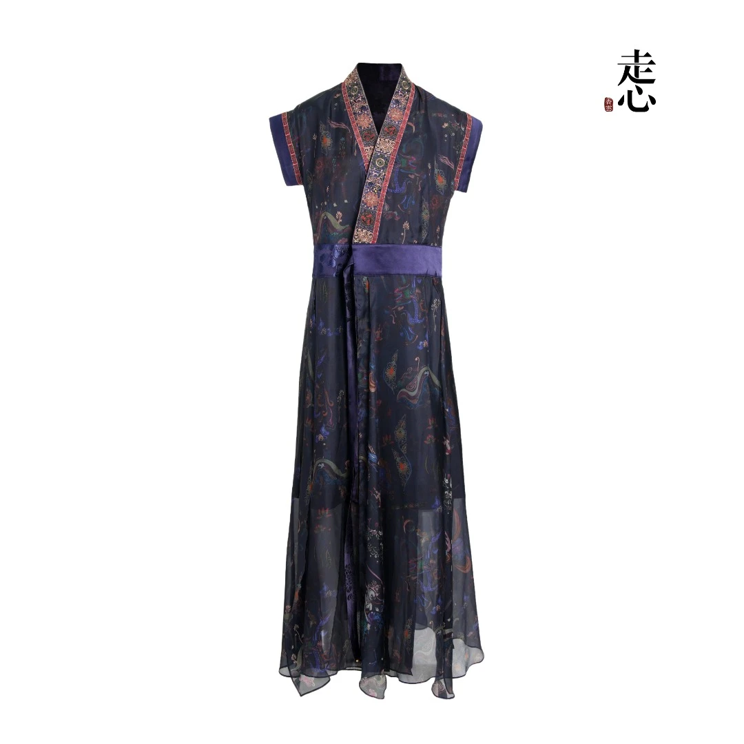 【走心非遗】九色鹿苗绣连衣裙24ZX8022