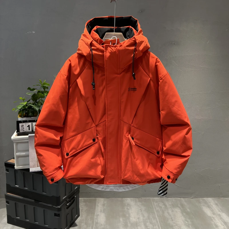 潮牌户外三防工装白鸭绒羽绒服男2025冬款新款高端美式加厚羽绒服