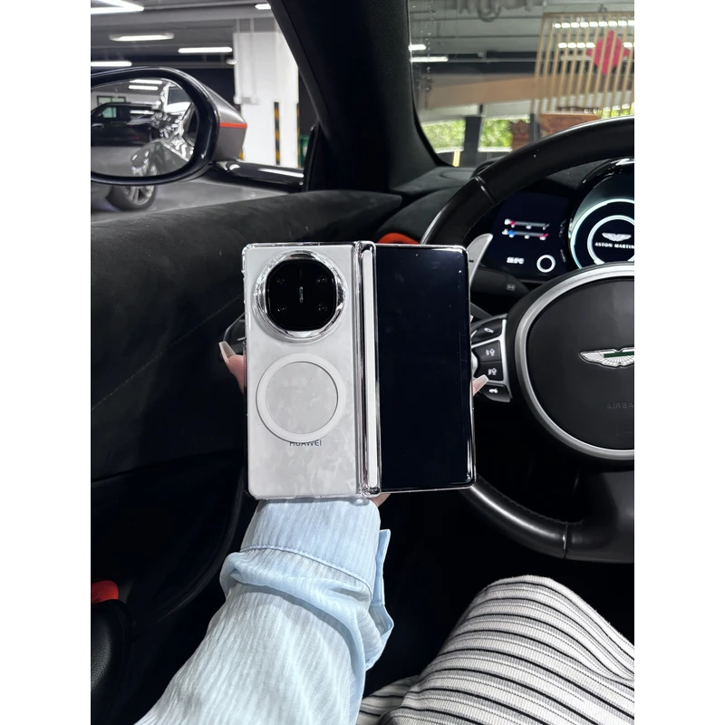 适用于华为MateX5/MateX6ins手机壳折叠透明瓦楞纹磁吸保护壳