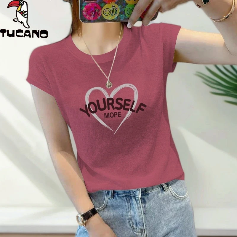 啄木鸟短袖圆领t恤女韩版设计感百搭宽松显瘦新款短款夏季上衣T恤