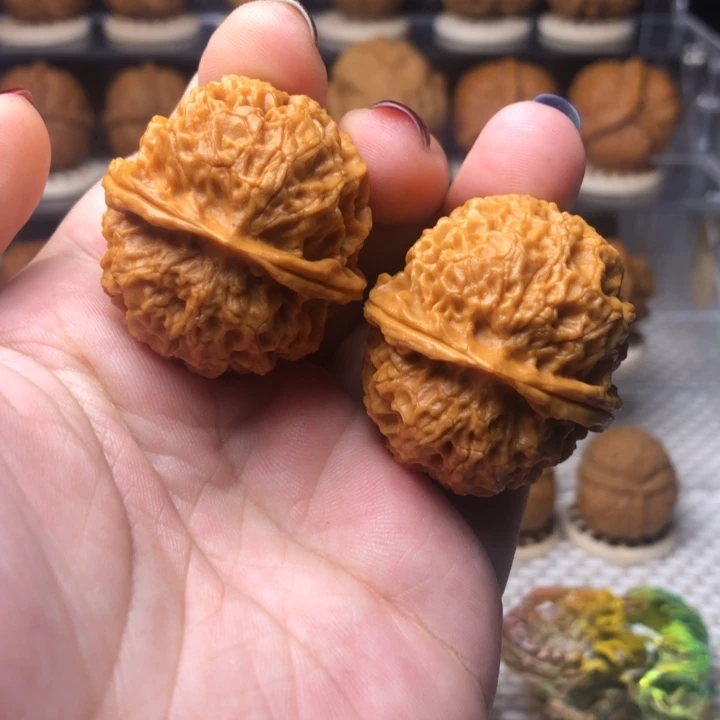 文玩核桃把件2珊瑚绣球36尺