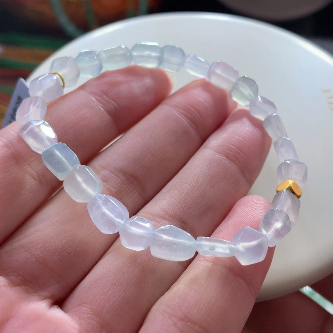 未镶嵌手链翡翠闭眼拍*高冰波白月光随行*大漏宠粉闭眼冲