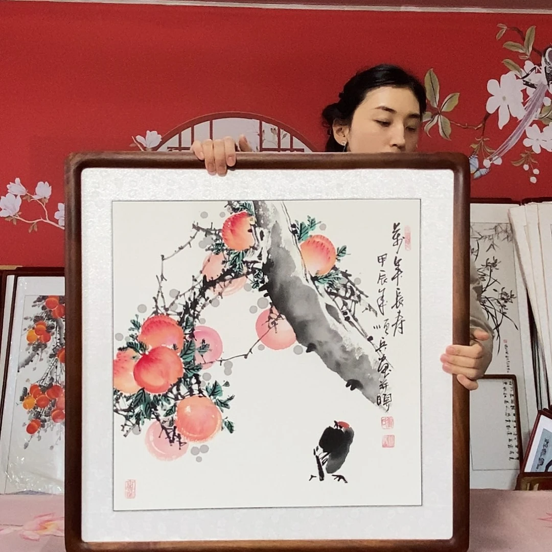 国画手写手绘国画作品63✖️63