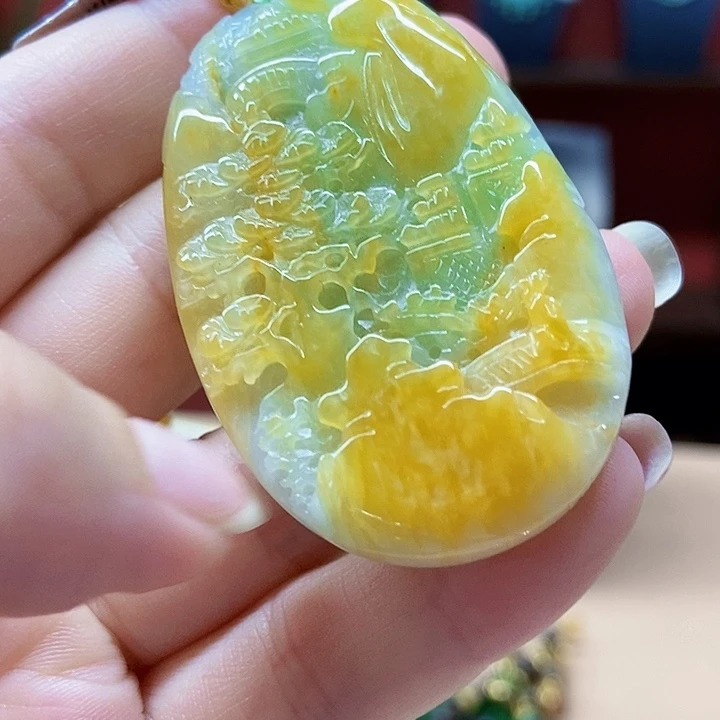 翡翠未镶嵌颈饰吊坠