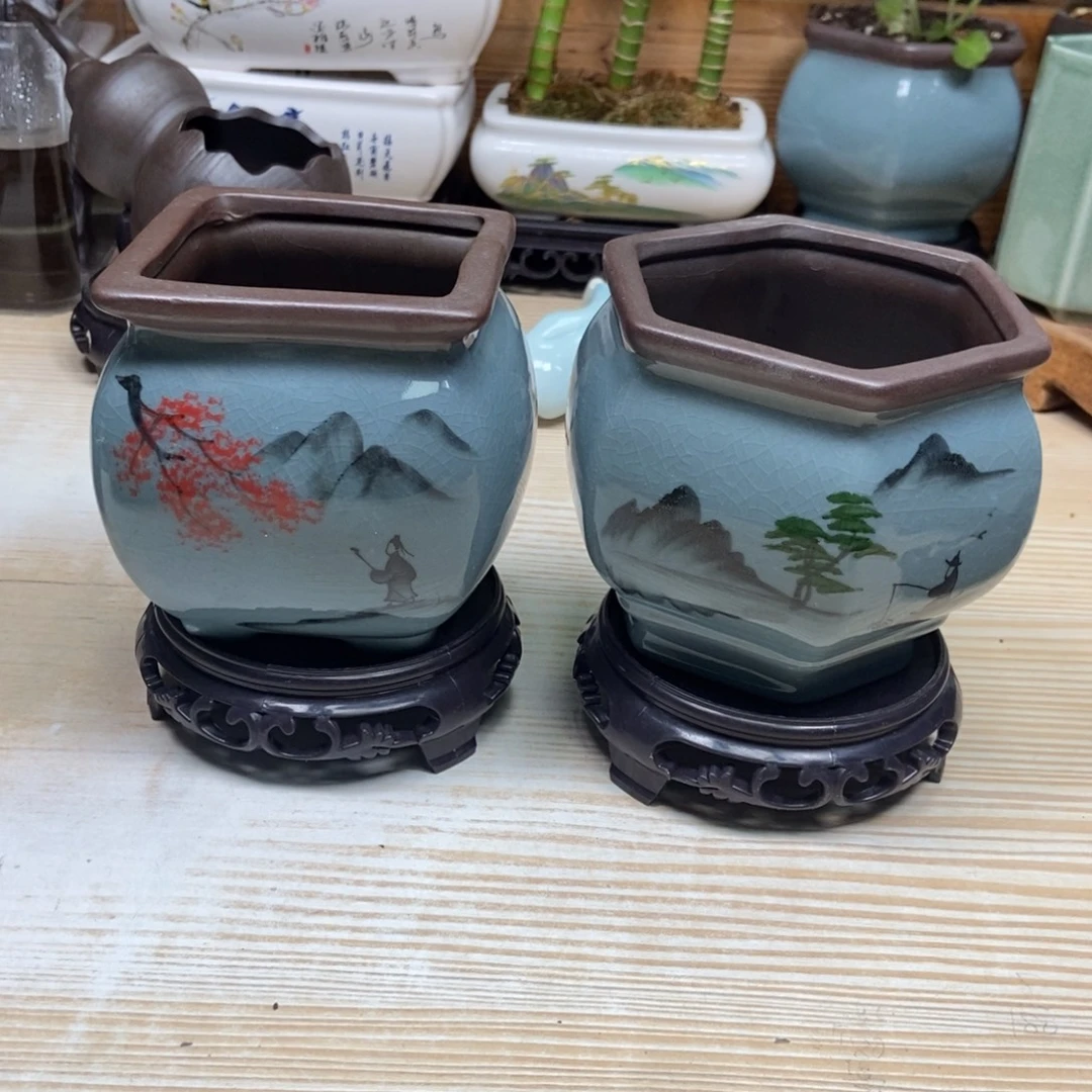 瓷片陶瓷花盆陶瓷艺术
