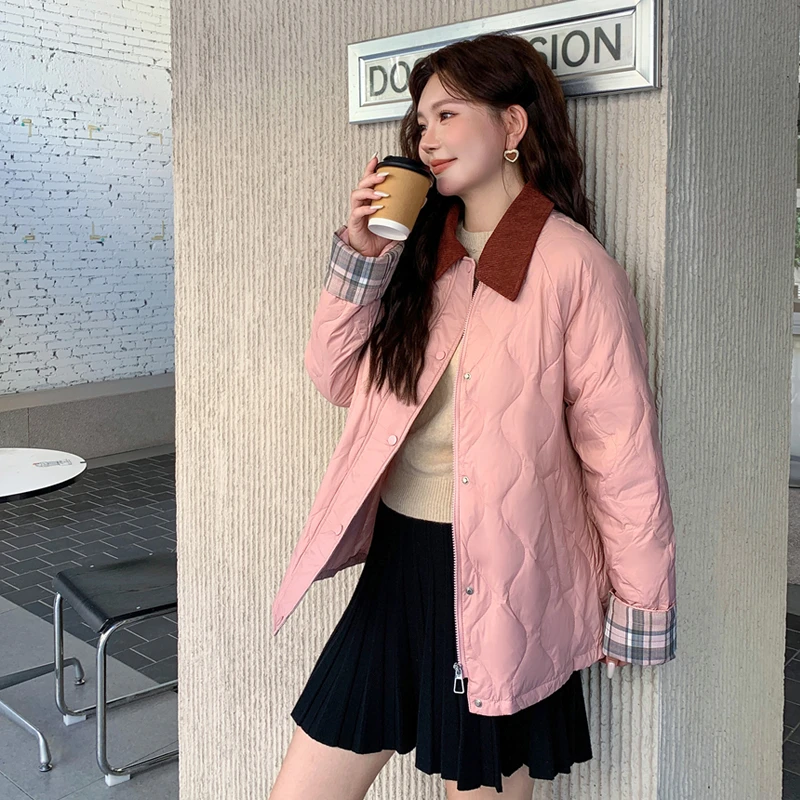 加肥加大码羽绒服女200斤胖mm轻薄修身爆款方领马甲白鸭绒羽绒服