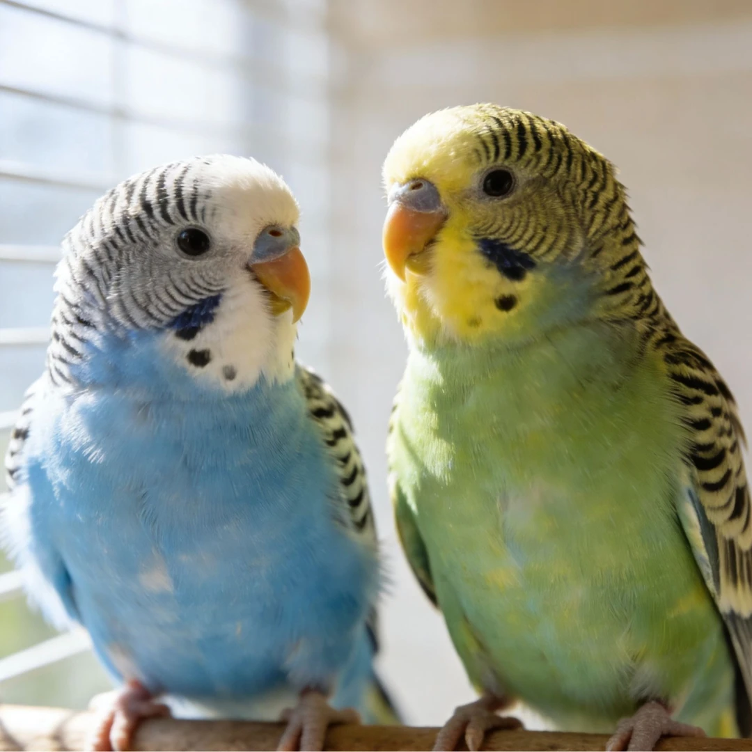 2只虎皮鹦鹉活鸟手养宠物适合家养可繁殖亲人观赏