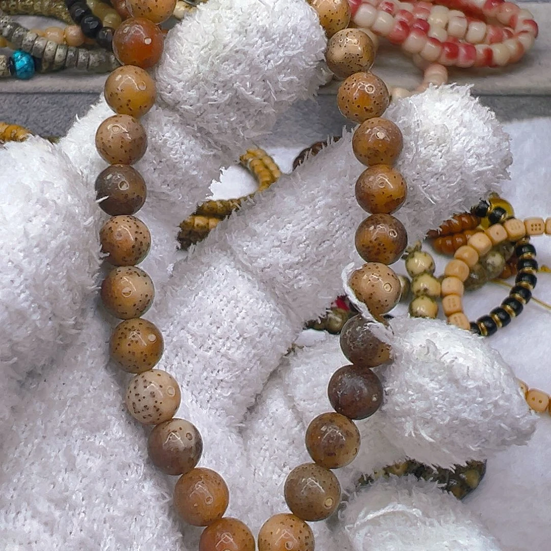手串星月菩提28火烧云星月菩提0.8圆手持