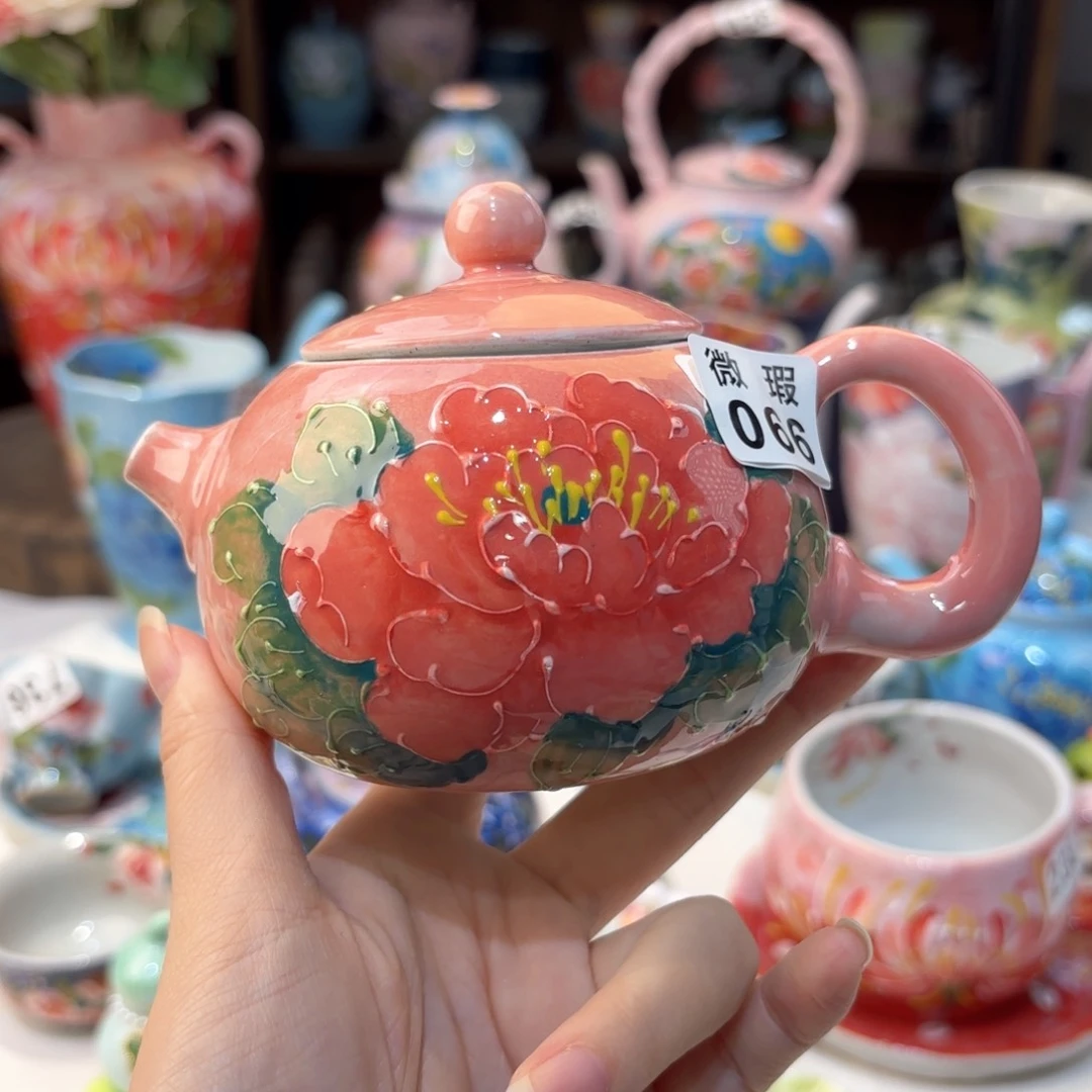 景德镇手绘高温釉下彩陶瓷茶具