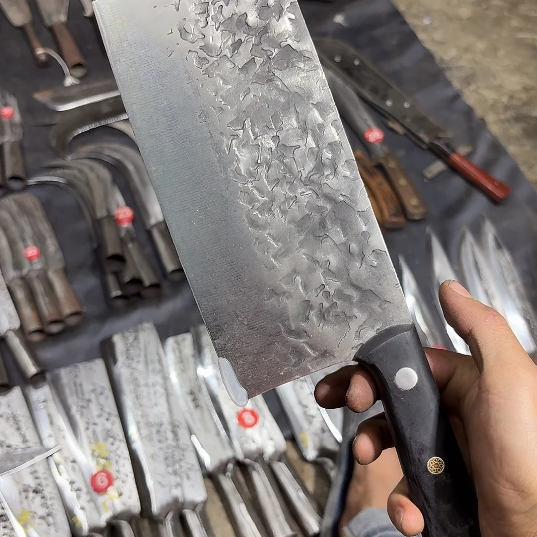 高碳锰钢云南阿老表手工锻打刀