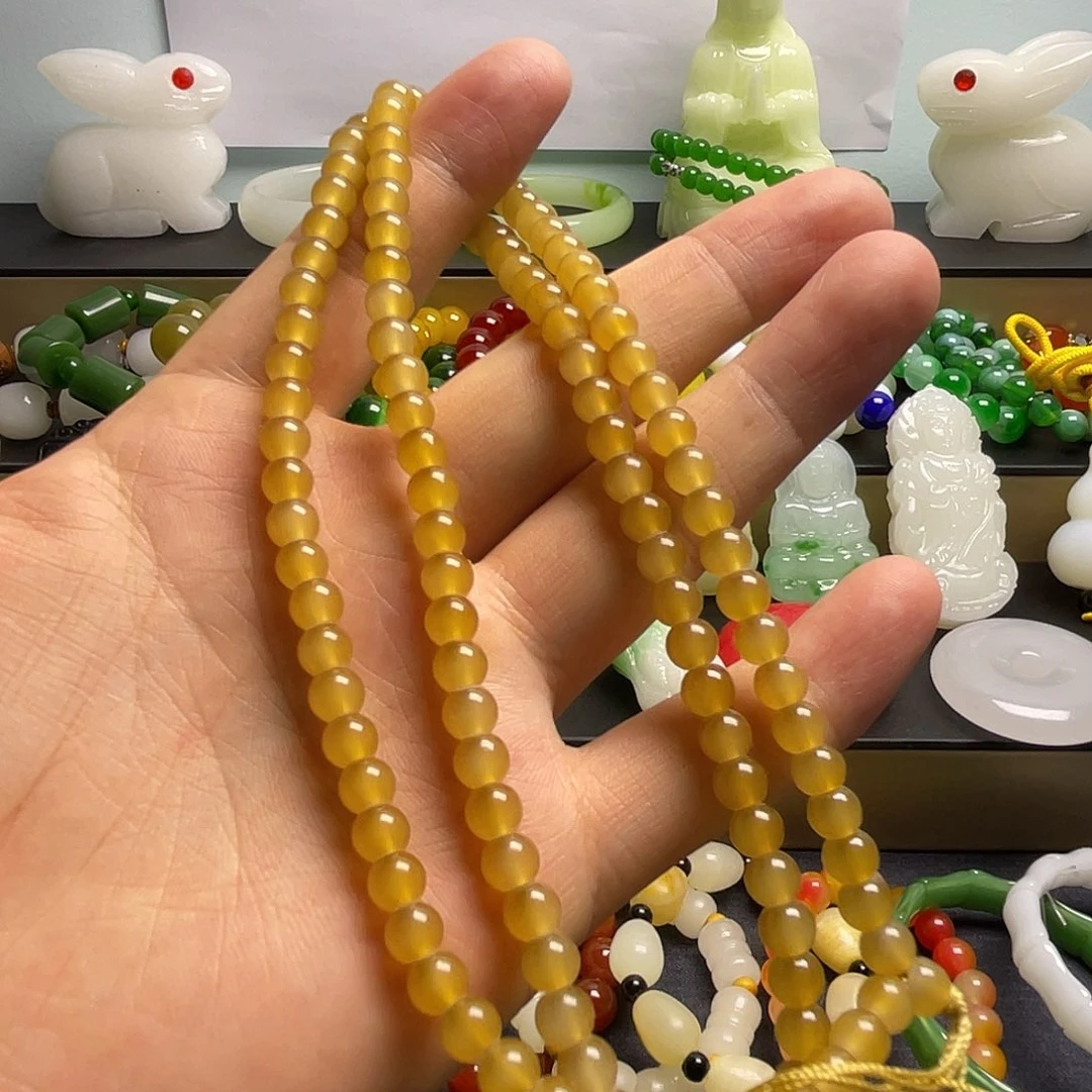 琉璃非金属老糖108颗珠珠