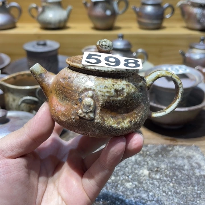手工制作柴烧茶壶微瑕598