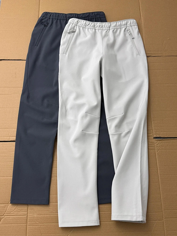 特大码300斤户外三防软壳秋冬冲锋裤直筒伞兵裤子男士透气休闲裤2