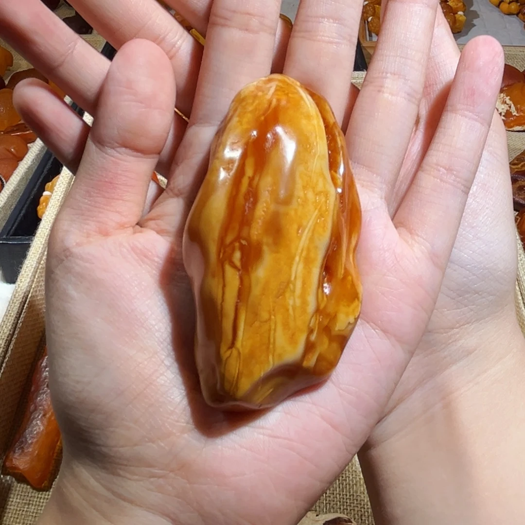 琥珀颈饰未镶嵌蜜蜡瓷白花蜡吊坠
