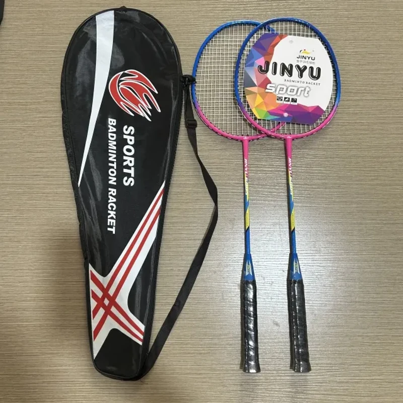 Q金宇橙羽毛球拍PRO-6805双拍套装正品耐用碳素大人儿童小学生