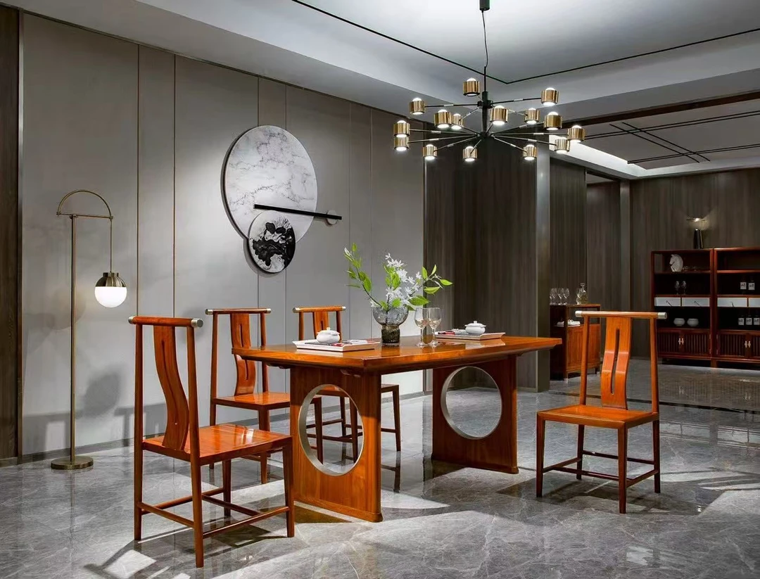 堂哥唯唯推荐-望月长方台餐台桌写字桌  外尺寸:168*90*78