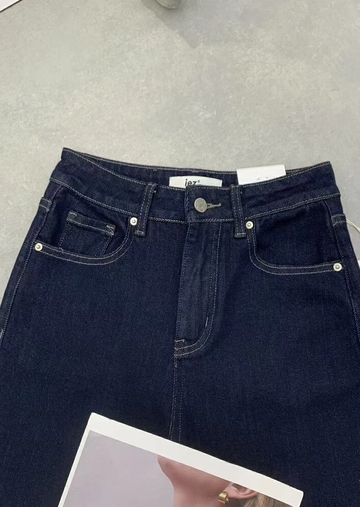 2025年夏季爆款藏蓝弯刀裤