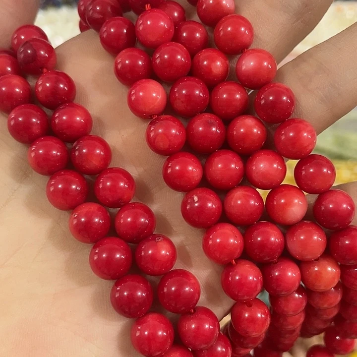 贝壳非金属一条9mm三姑娘圆珠