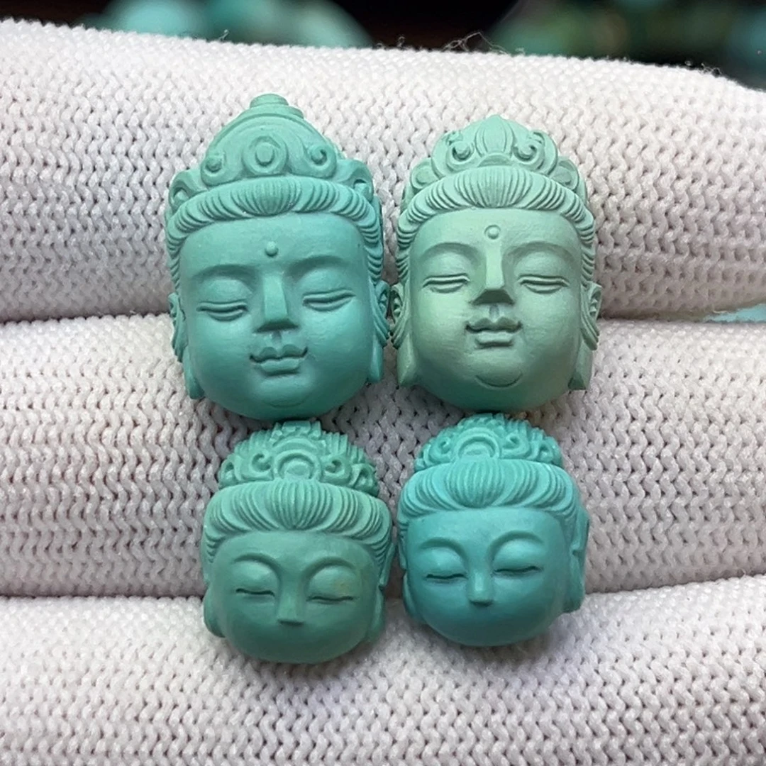 绿松石未镶嵌珠宝奇石精品佛首