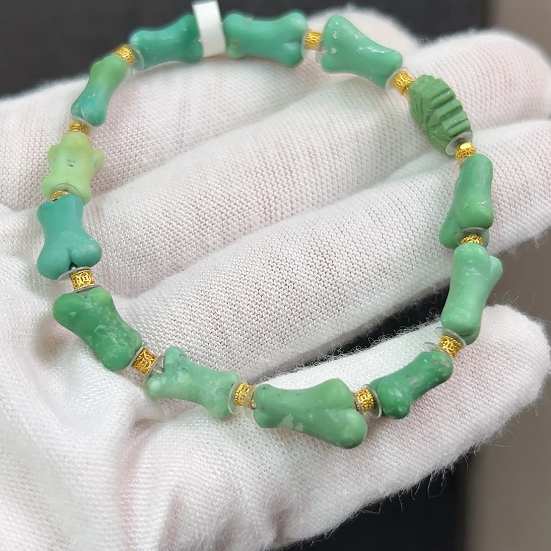 绿松石18K金镶嵌珠宝奇石