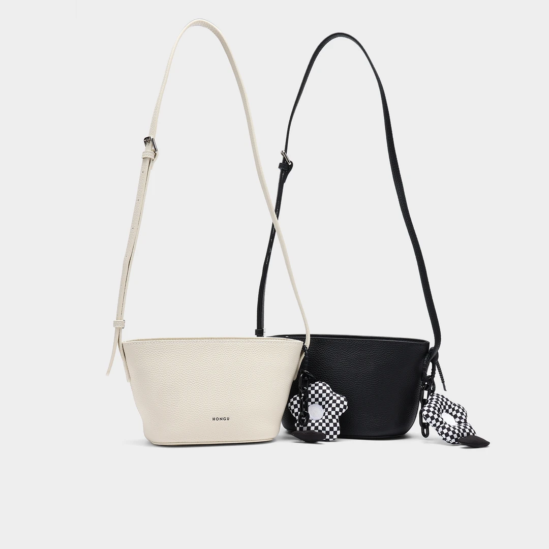 HONGU/红谷女士休闲真皮单肩包百搭斜挎包简约通勤女包H5177092X
