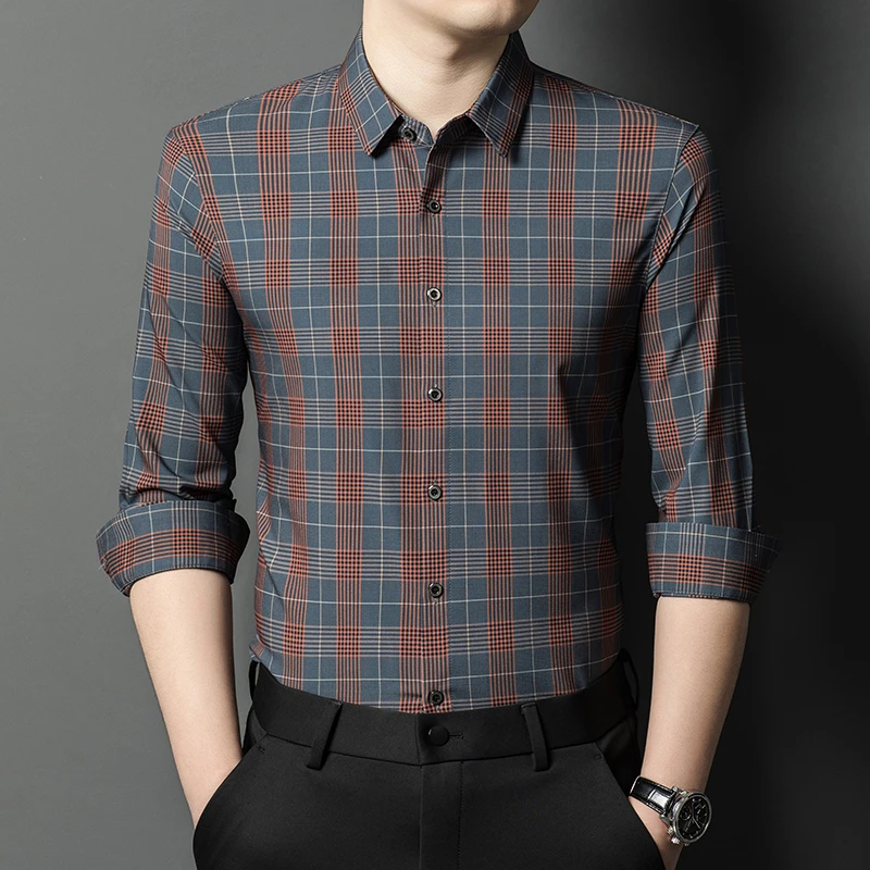 【专柜畅销款】衬衫男2025秋季新款时尚潮流休闲百搭帅气简约衬衣潮