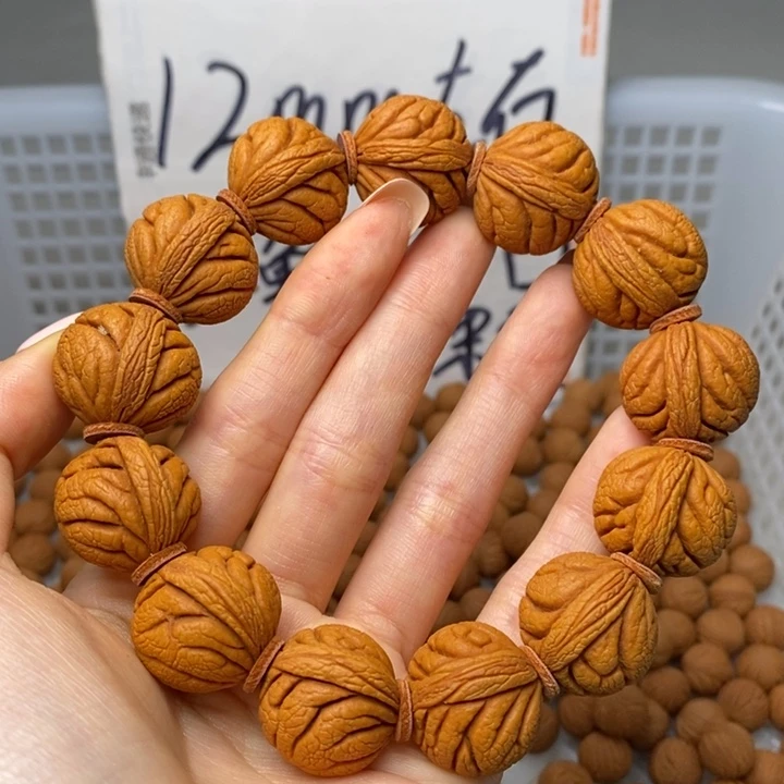桃核手串20mm左右金丝龙珠