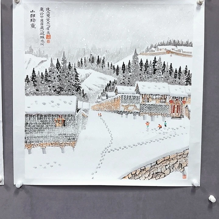 国画亲笔手绘放心去藏