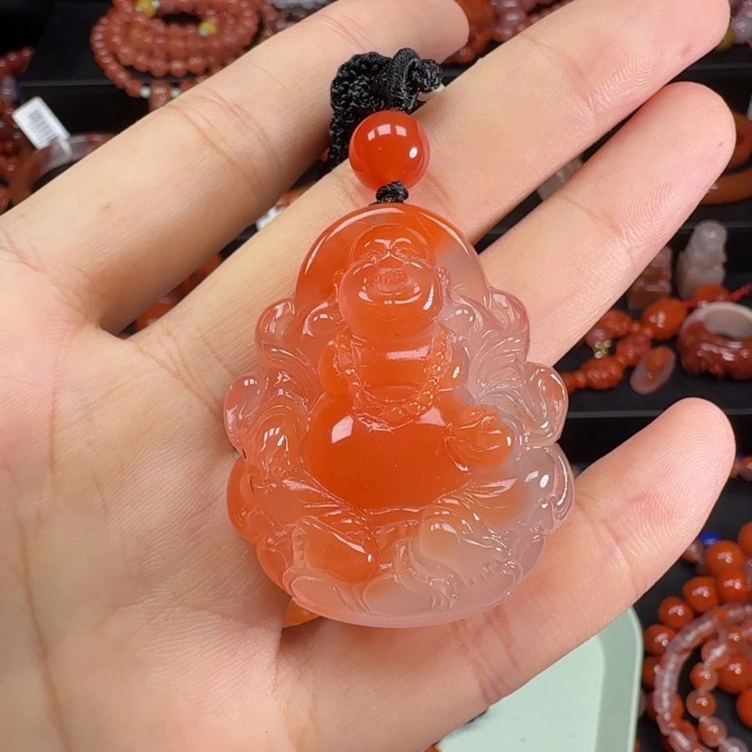 未镶嵌弥勒佛南红玛瑙