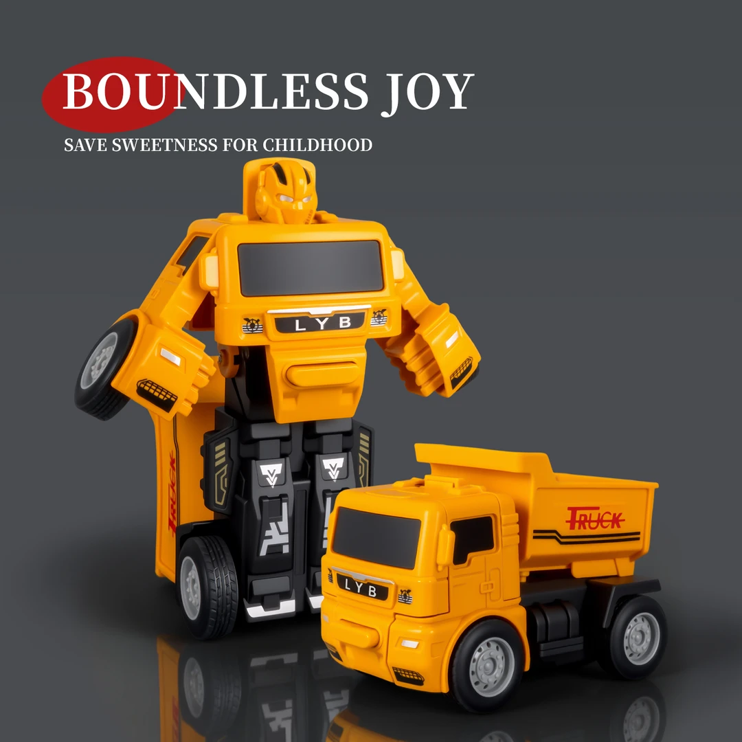 网红款碰撞变形车3儿童小汽车6宝宝变形汽车机器人玩具男孩子模型