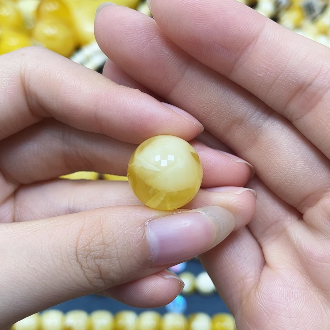 裸石蜜蜡未镶嵌圆珠16.8mm瑕