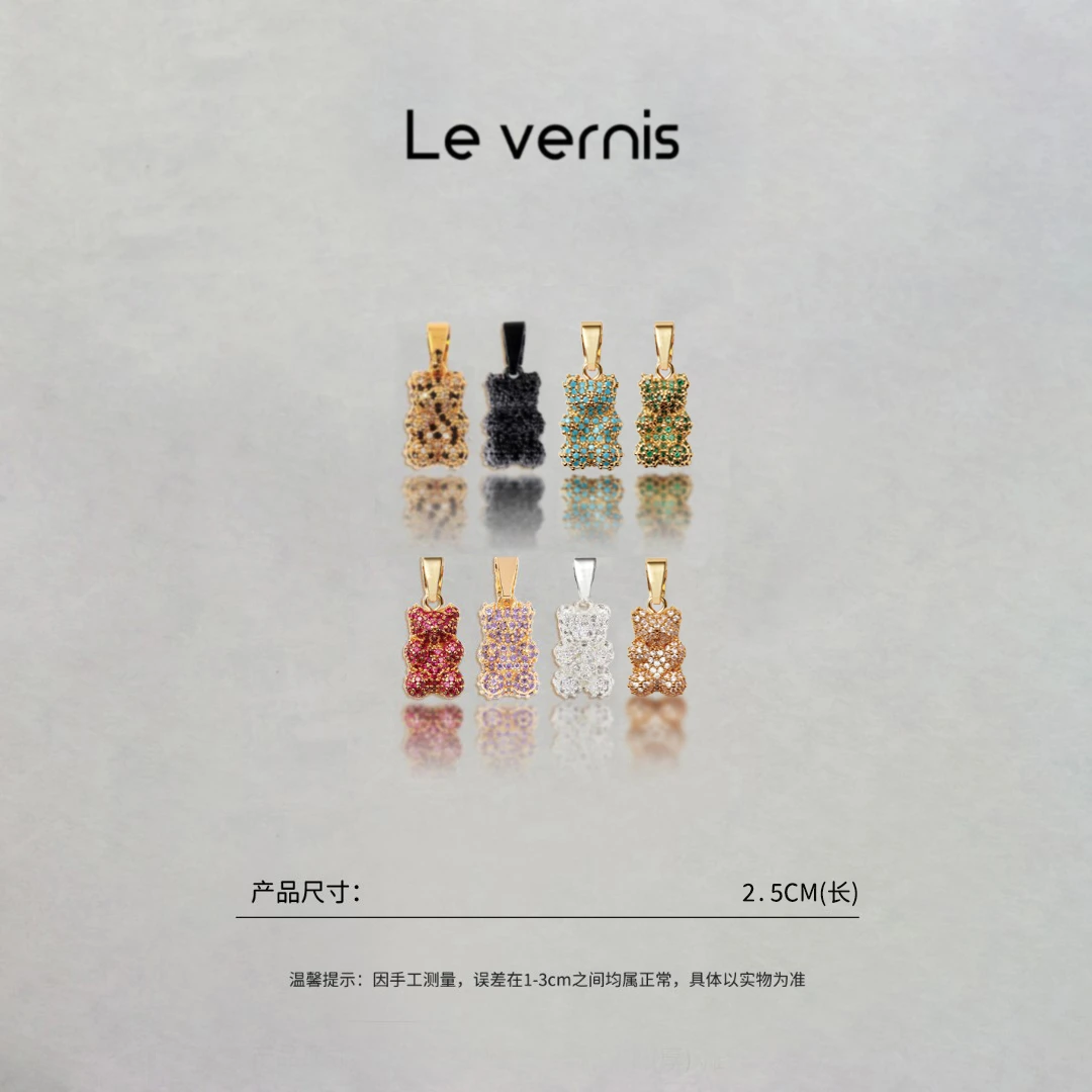 铜合金树脂吊坠 格格【全钻系列】C家明星同款果冻小熊项坠吊坠