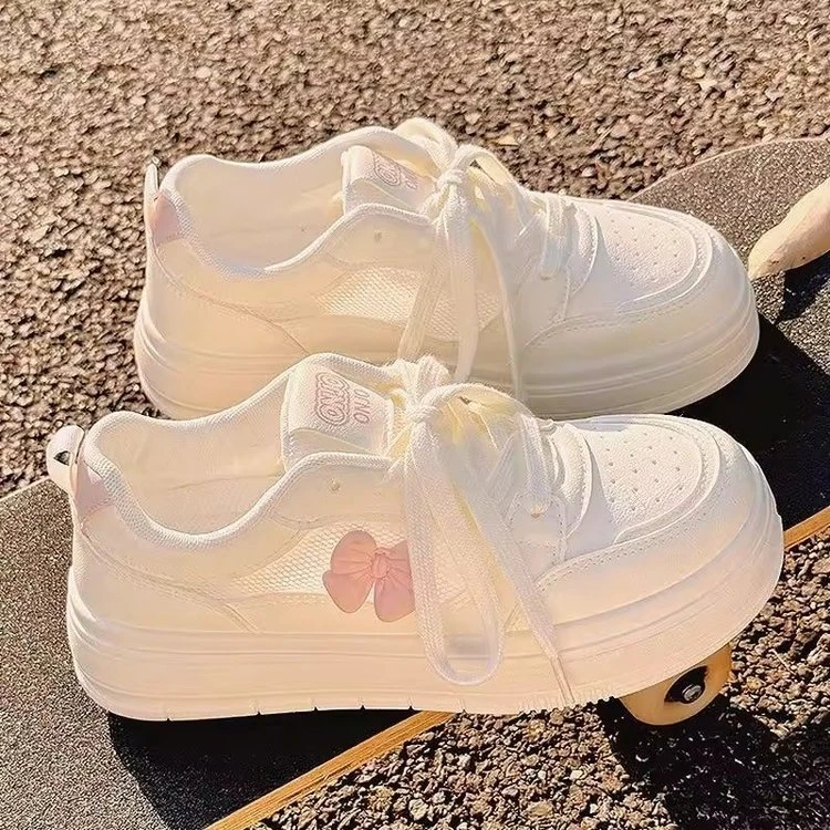 夏季小白鞋女透气女鞋网面网鞋厚底百搭配裙子小众夏天透气鞋女