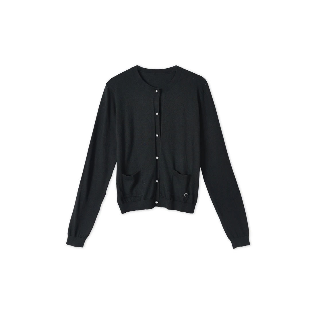 圆领前口袋排扣衬衫开衫NYN-5524